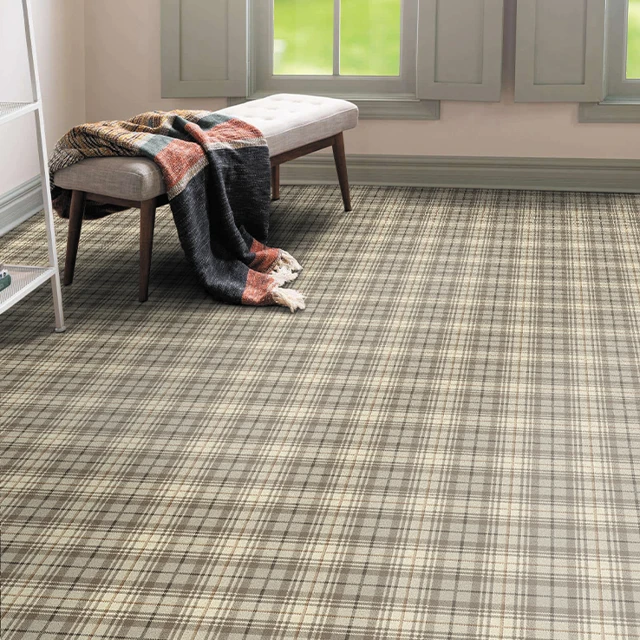 An example of Beaumont Hickory from Ulster Carpets in a contemporary home setting