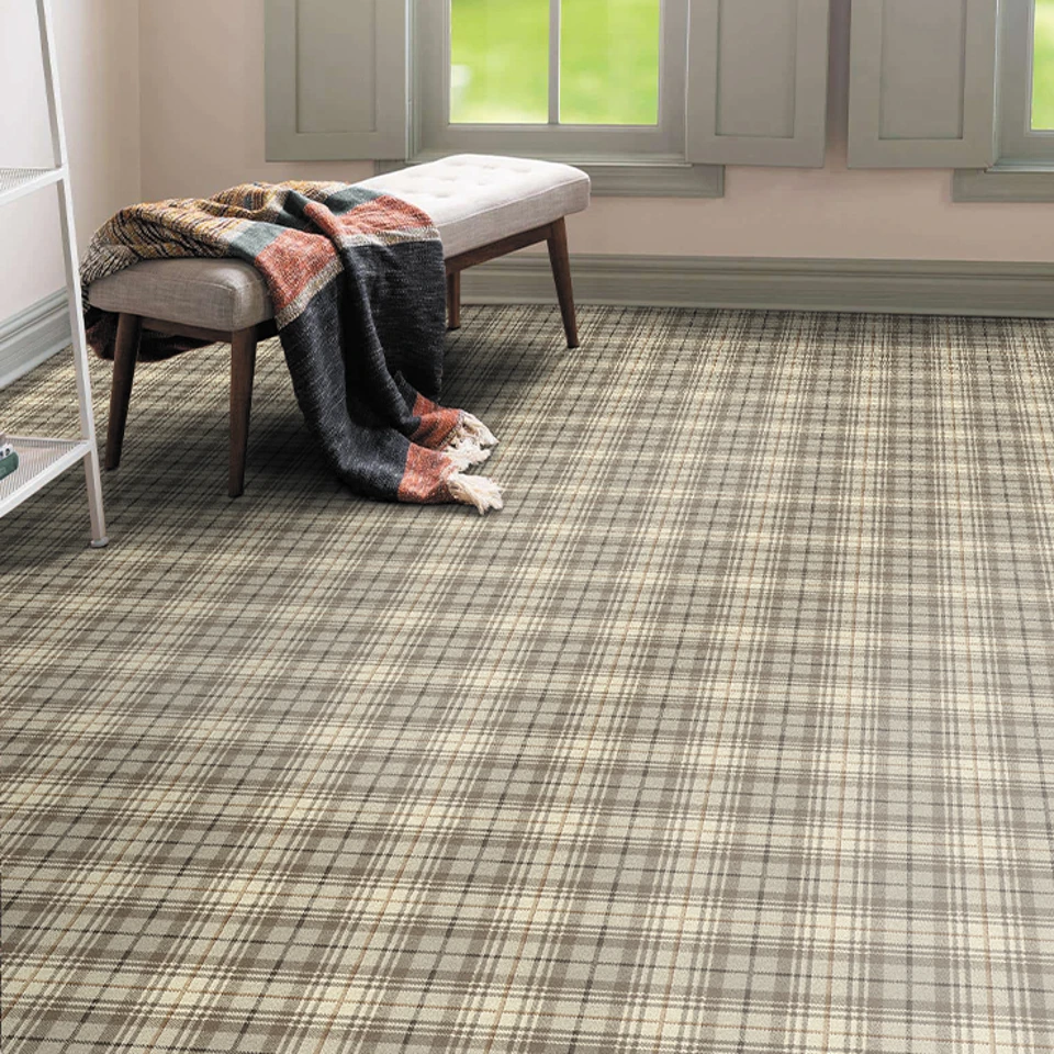 An example of Beaumont Hickory from Ulster Carpets in a contemporary home setting