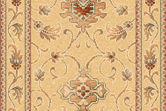 A swatch of Anatolia Runner Dune from Ulster Carpets