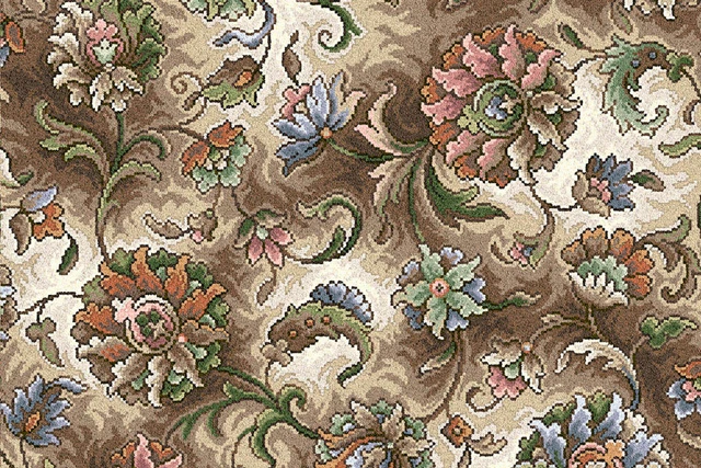 A swatch of Glenavy Fezhir from Ulster Carpets