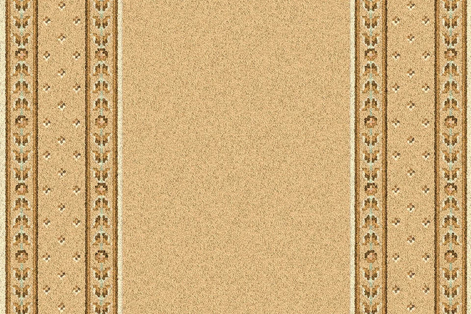 A swatch of a Sheriden Regency Cream Runner from Ulster Carpets