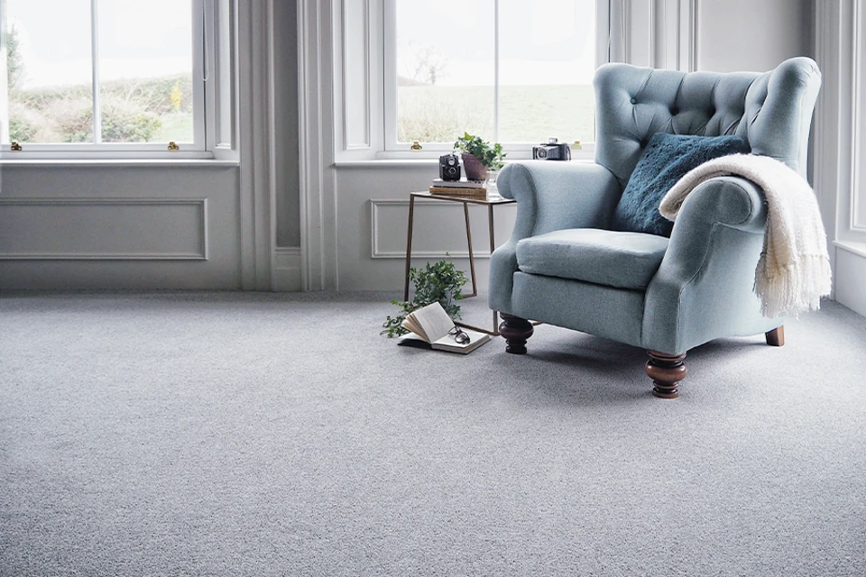 An example of York Wilton Orkney from Ulster Carpets in a home setting