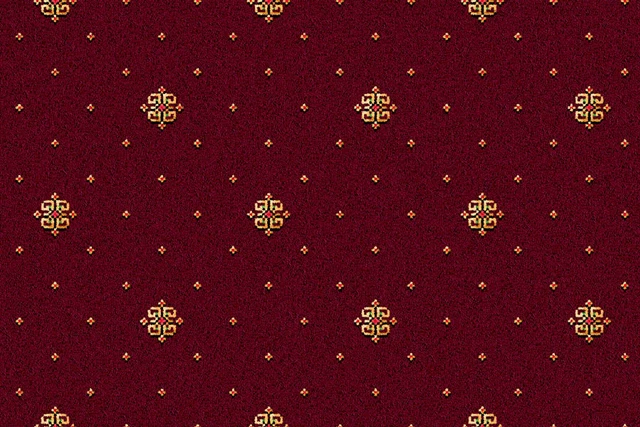 A swatch of an Athenia Wine Motif from Ulster Carpets