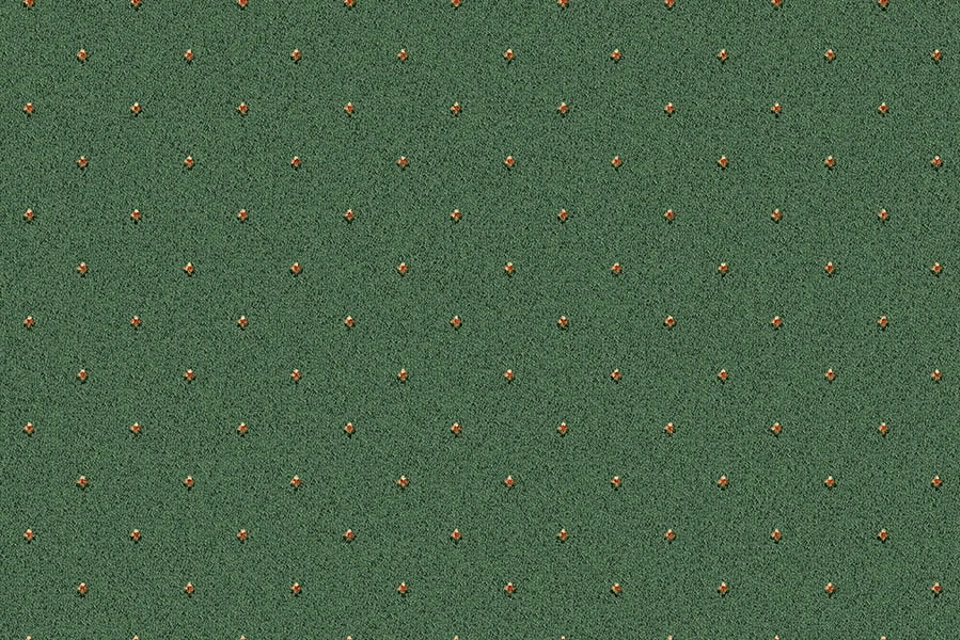A swatch of Athenia Green Pindot from Ulster Carpets