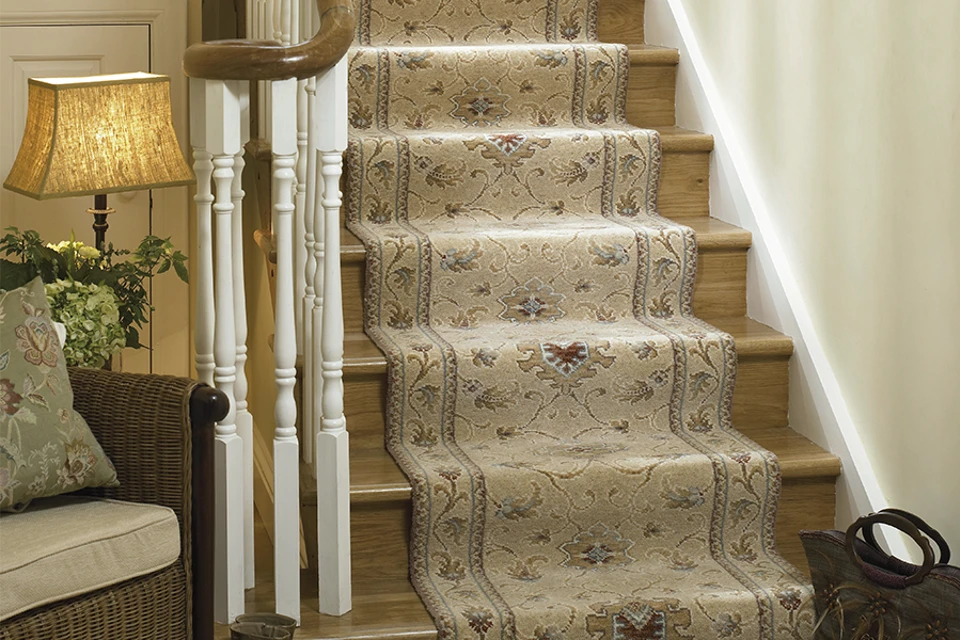 Anatolia Dune Runner from Ulster Carpets on stairs