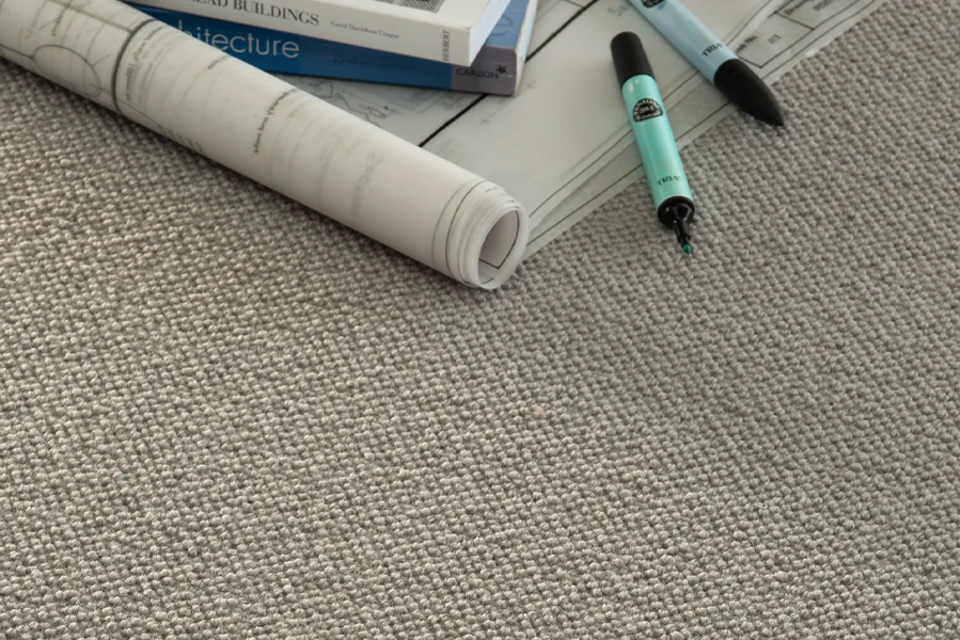 An example of Open Spaces Auckland Grayling from Ulster Carpets in a home setting.
