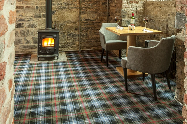 An example of Glenmoy Robertson from Ulster Carpets in a hospitality setting
