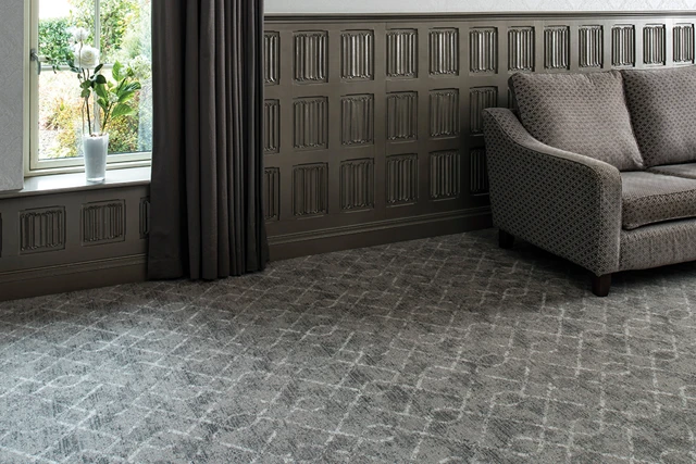 An example of Vescent Nexus Chroma from Ulster Carpets in a hospitality setting