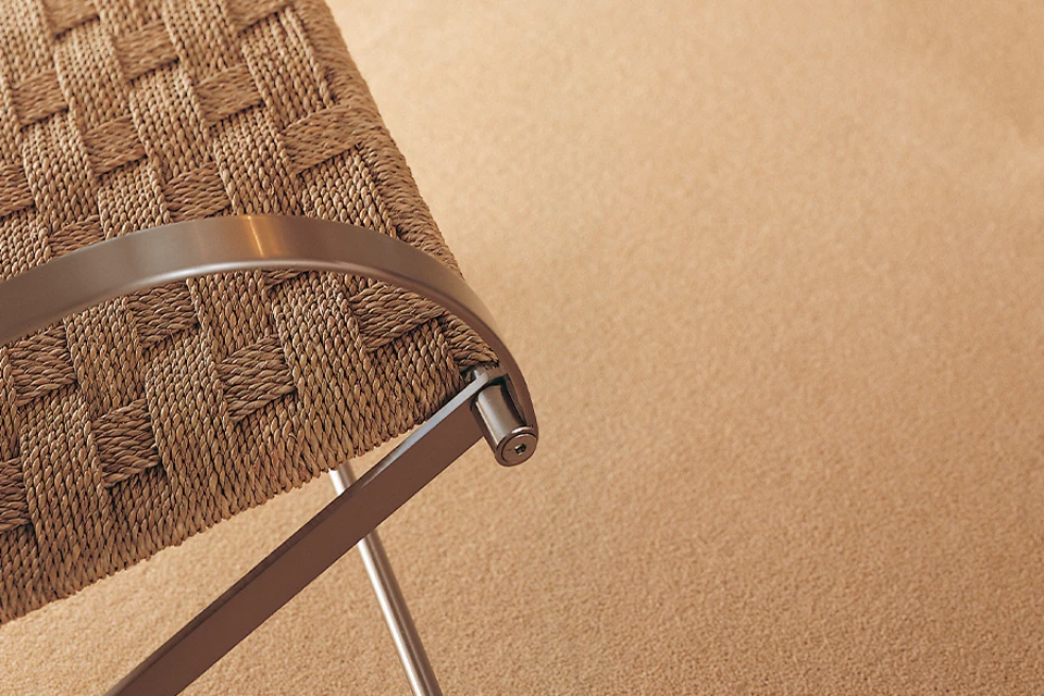 An example of York Wilton Corn from Ulster Carpets in a home setting