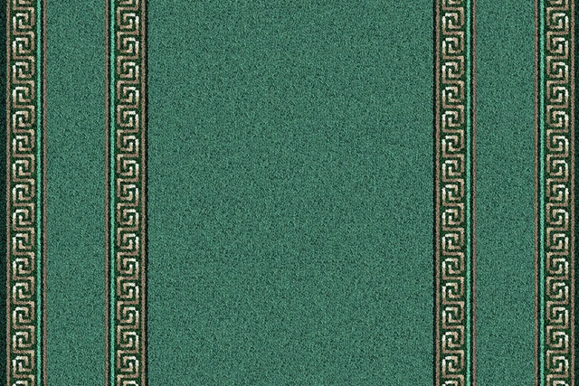 A swatch of an Athenia Pale Green Runner from Ulster Carpets.
