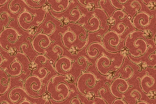 A swatch of Anatolia Scroll Fez from Ulster Carpets