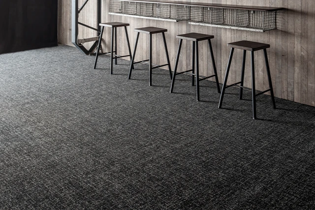 An example of Vescent Nebula Asphalt from Ulster Carpets in a home setting.