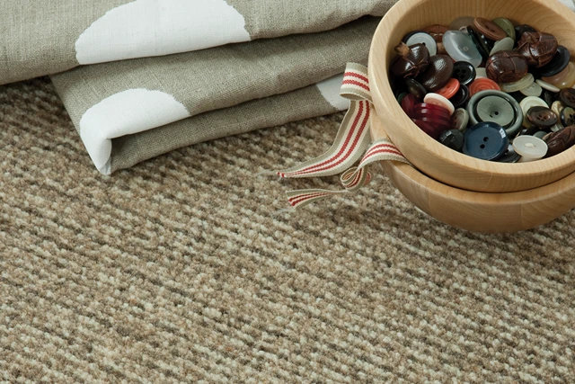 An example of Natural Choice Axminster Chenille Fawn from Ulster Carpets in a home setting