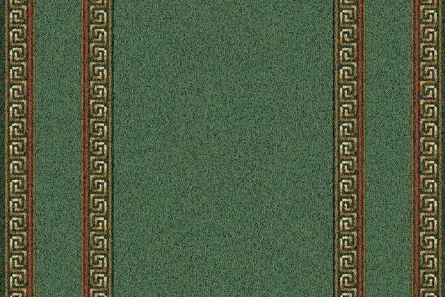 A swatch of the Athenia Green Runner from Ulster Carpets