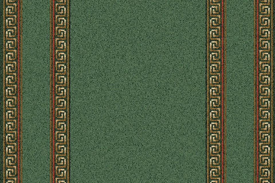A swatch of the Athenia Green Runner from Ulster Carpets