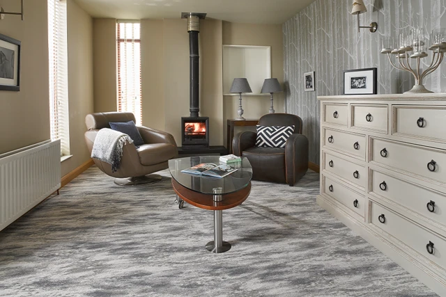 An example of Watercolours Mineral Atmosphere from Ulster Carpets in a modern home setting