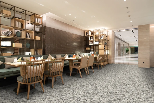 An example of Natura Alder Ornas from Ulster Carpets in a hospitality setting