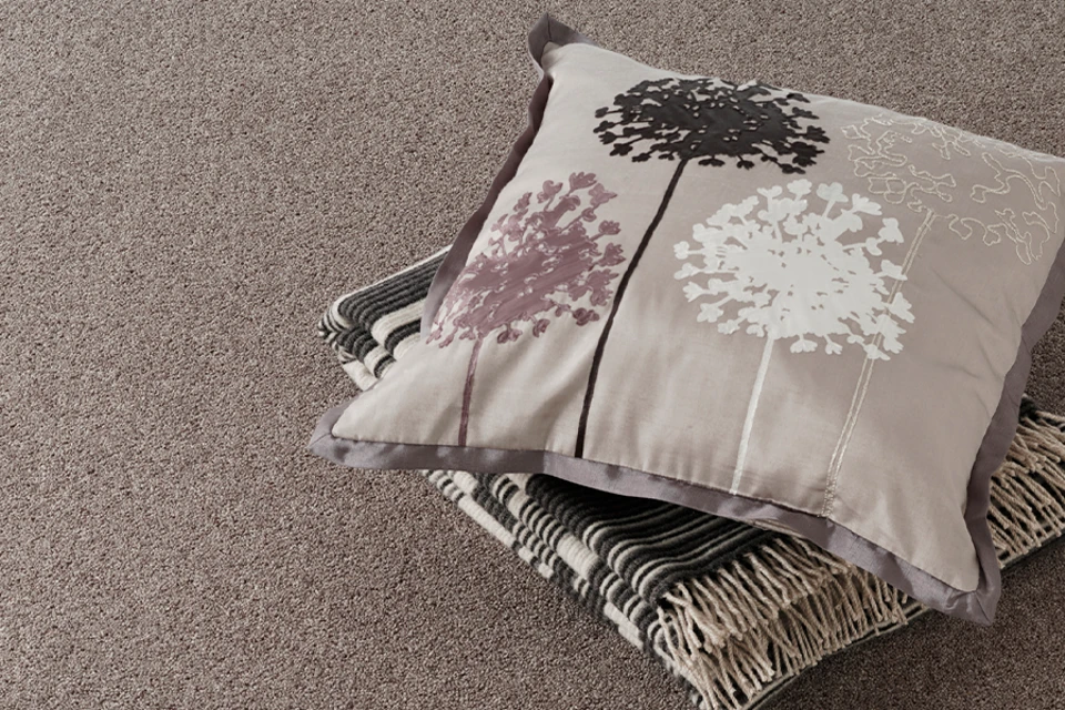 An example of York Wilton Pewter from Ulster Carpets in a home setting