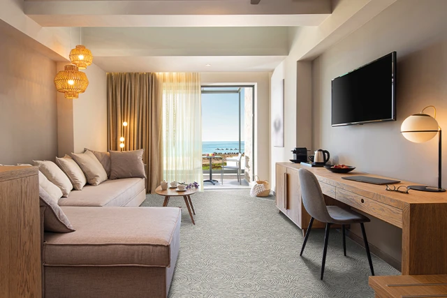 An example of Natura Nahla Zale from Ulster Carpets in a modern room setting 