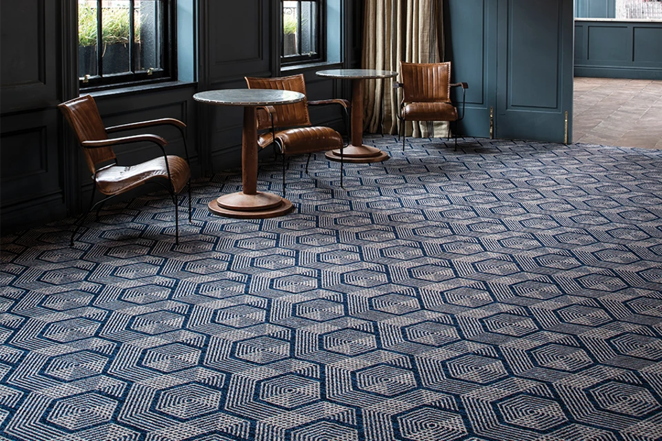 An example of Vescent Arbor Obi from Ulster Carpets in a home setting.